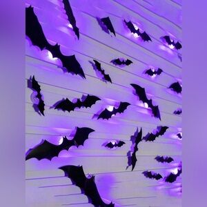 Purple and Black Bat Wall Decor